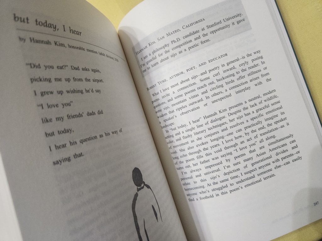 My contribution as a judge of a recent Sijo contest